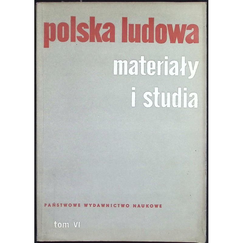 Polska ludowa materiały i studia