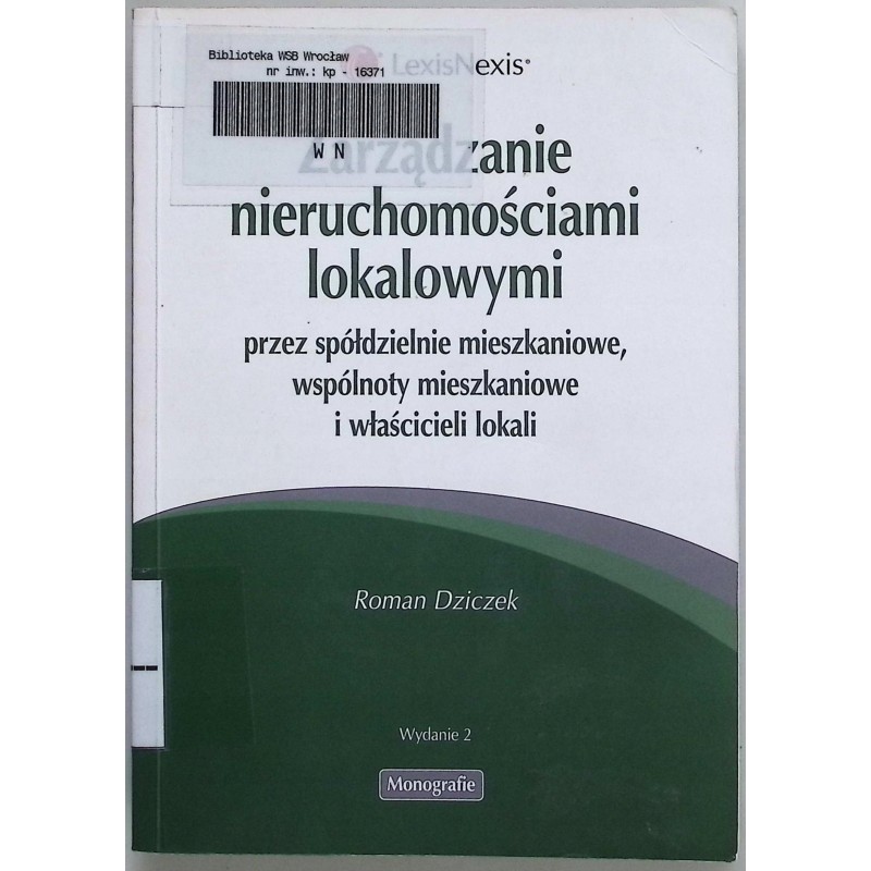 Zarzadzanie nieruchomościami lokalowymi