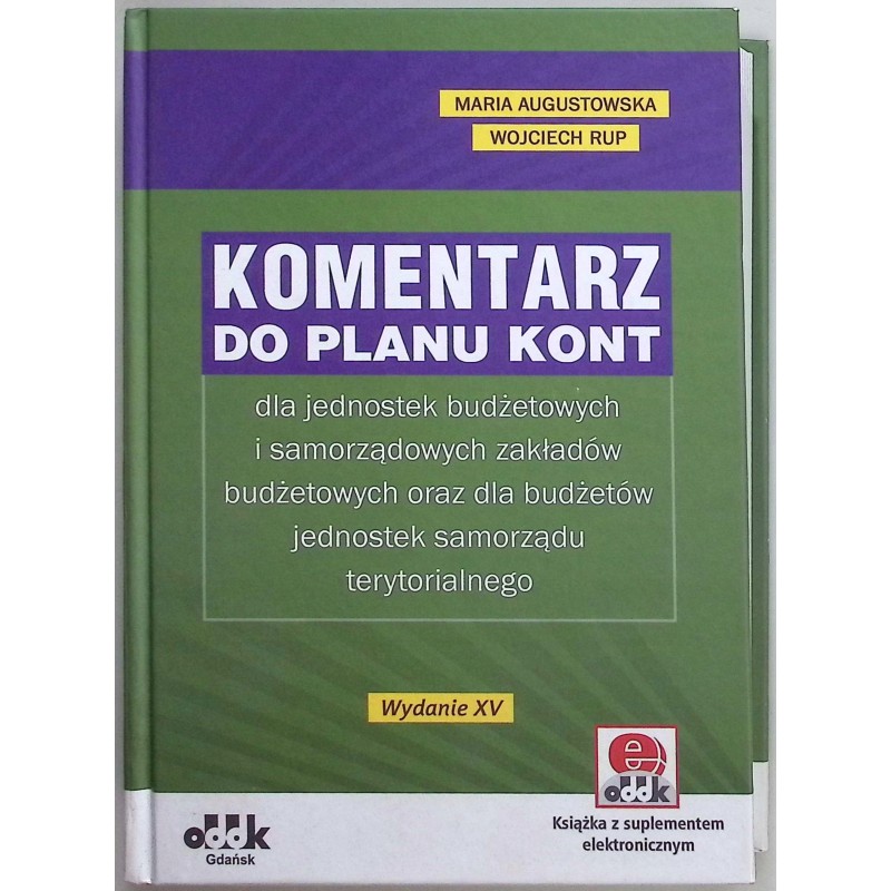 Komentarz do planu kont dla jednostek budżetowych