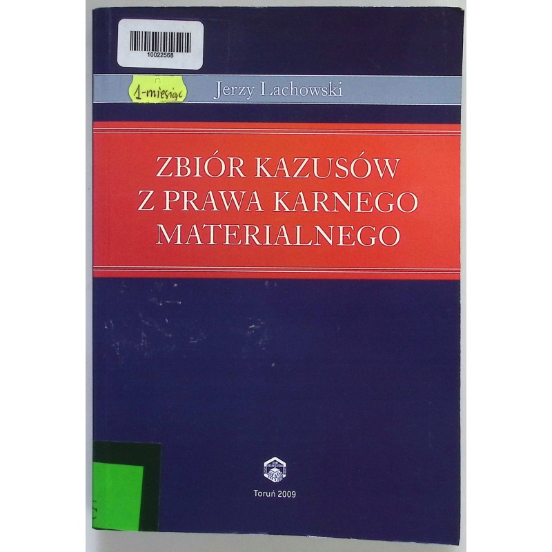 Zbiór kazusów z prawa karnego materialnego