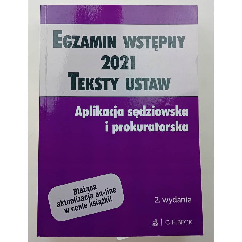 Egzamin wstępny 2021 Teksty ustaw