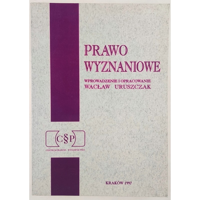 Prawo wyznaniowe Wacław Uruszczak