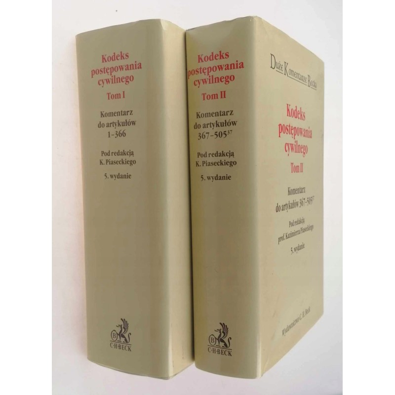 Kodeks postępowania cywilnego. Tom I-II - Piasecki
