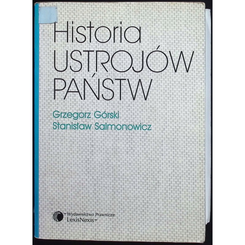 Historia ustrojów państw Stanisław Salmonowicz, Grzegorz Górski
