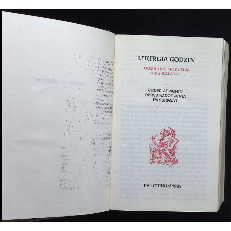 Liturgia Godzin Tom I Okres Adwentu i Okres Narodzenia Pańskiego