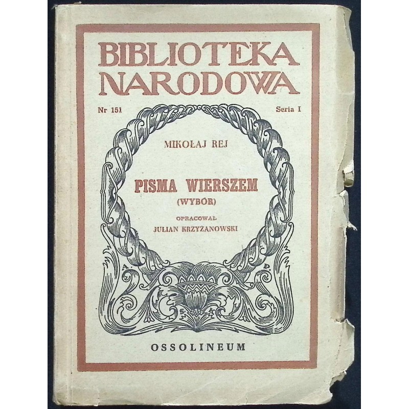Pisma wierszem Mikołaj Rej
