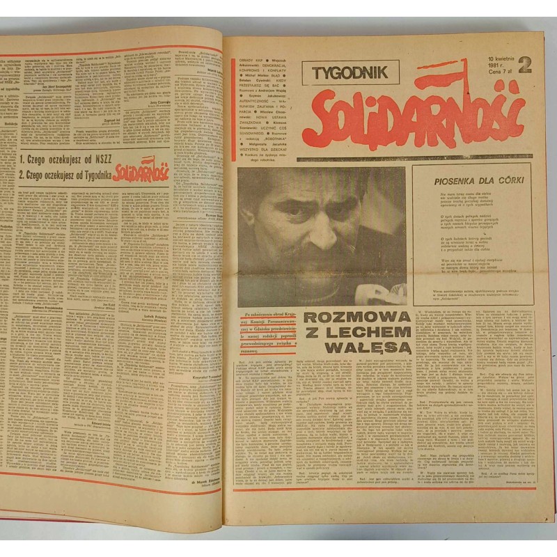 Tygodnik Solidarność numer 1 do 37 1981