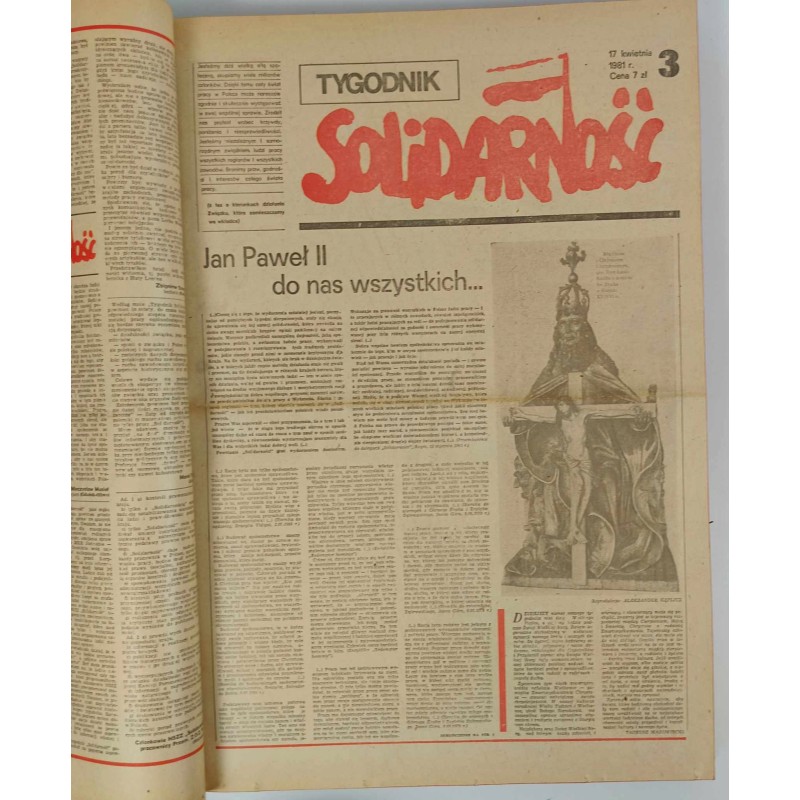 Tygodnik Solidarność numer 1 do 37 1981