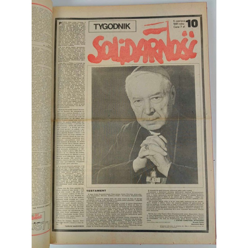 Tygodnik Solidarność numer 1 do 37 1981