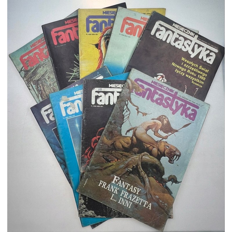 Miesięcznik fantastyka rok 1987 numery 1,2,3,4,5,6,7,11,12