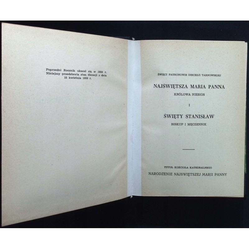 Rocznik Diecezji Tarnowskiej na rok 1959