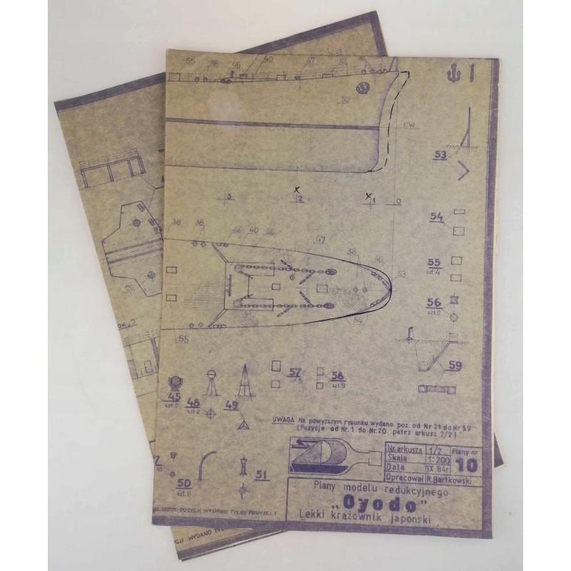 Oyodo - Plany modeli okrętów wojennych