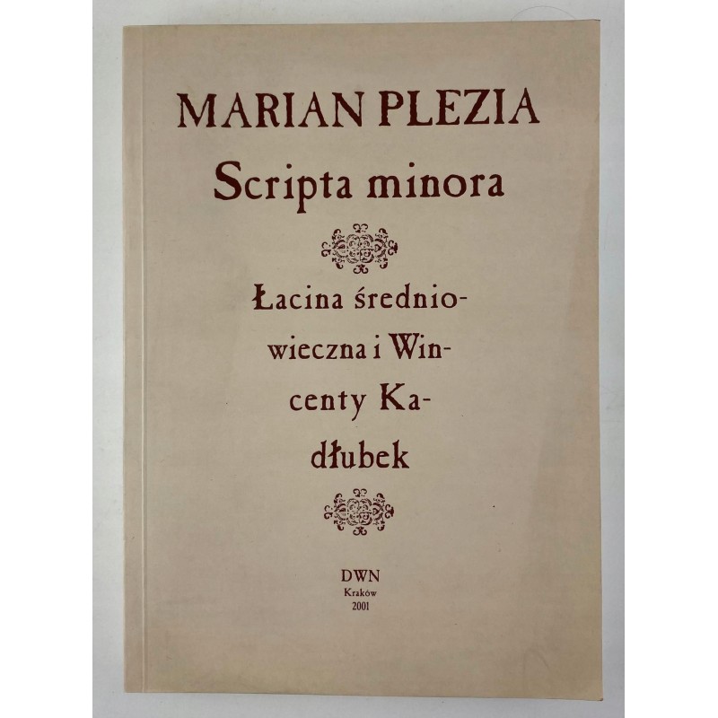 Scripta minora Marian Plezia