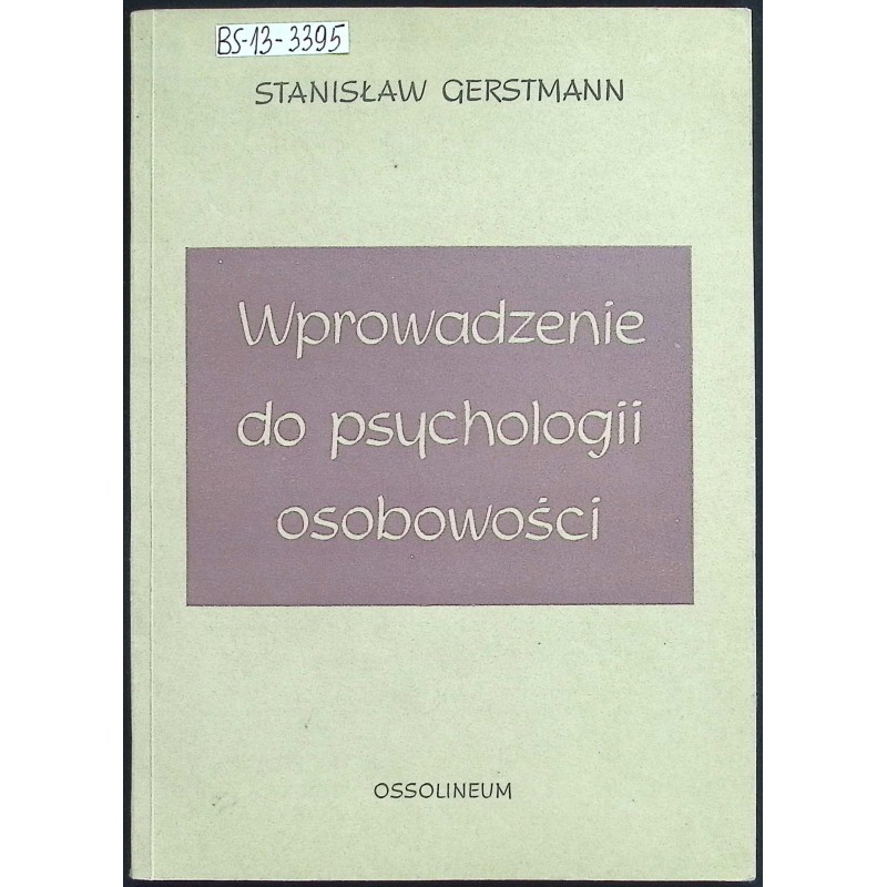 Wprowadzenie do psychologii osobowości