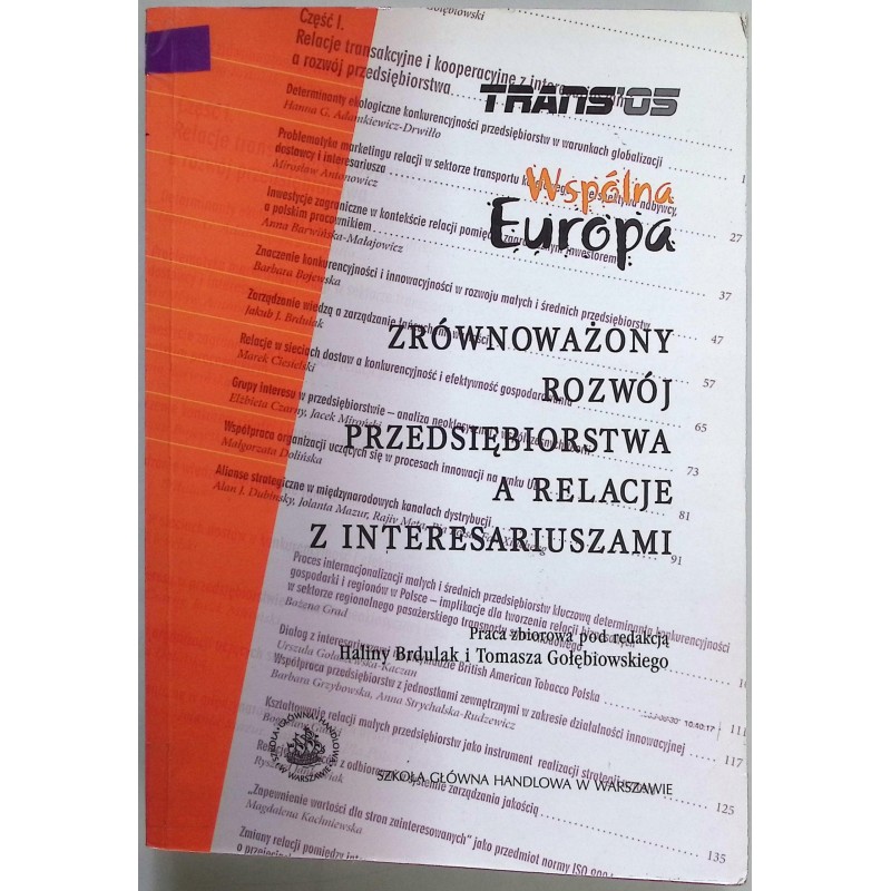 Wspólna Europa Zrównoważony rozwój przedsiębiorstwa