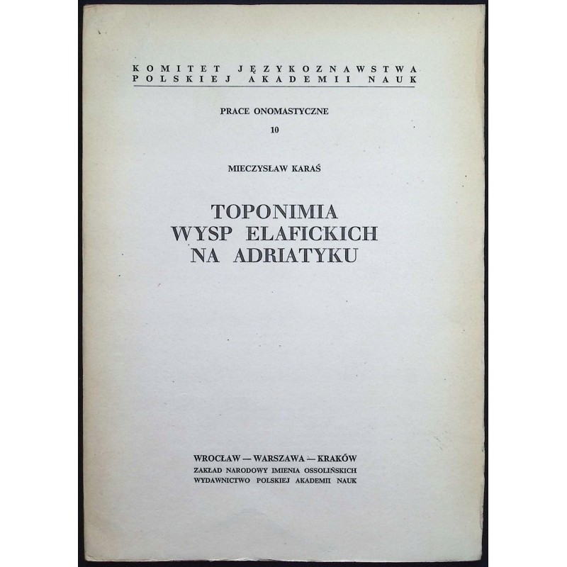 Toponimia wysp elafickich na adriatyku