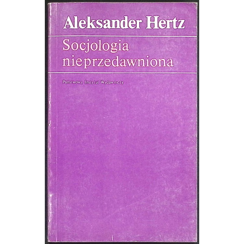 Socjologia nieprzedawniona Aleksander Hertz