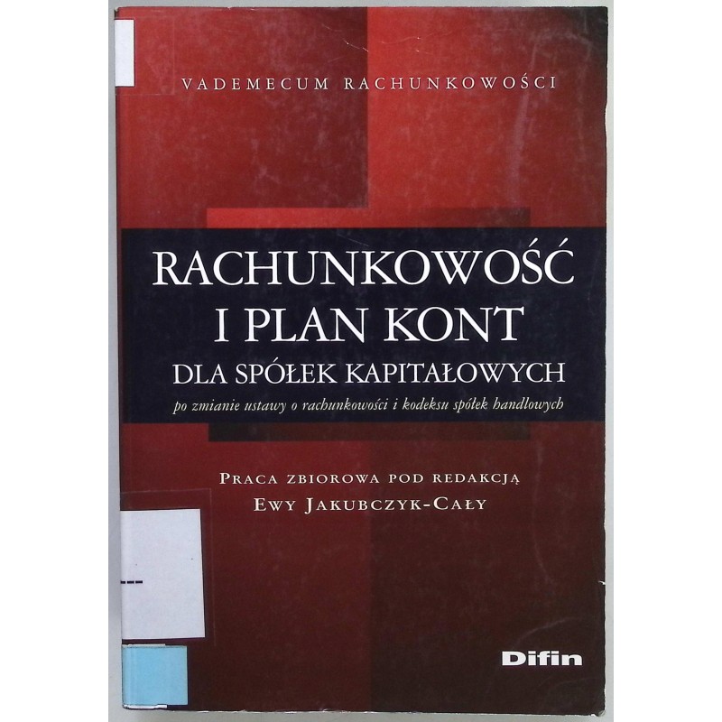 Rachunkowość i plan kont dla spółek kapitałowych