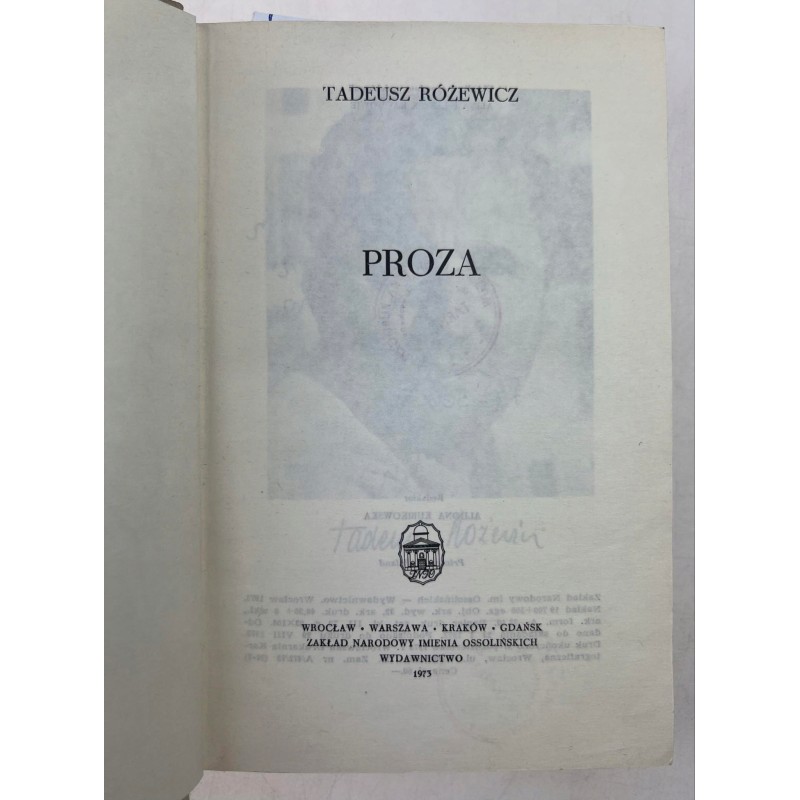Proza Tadeusz Różewicz
