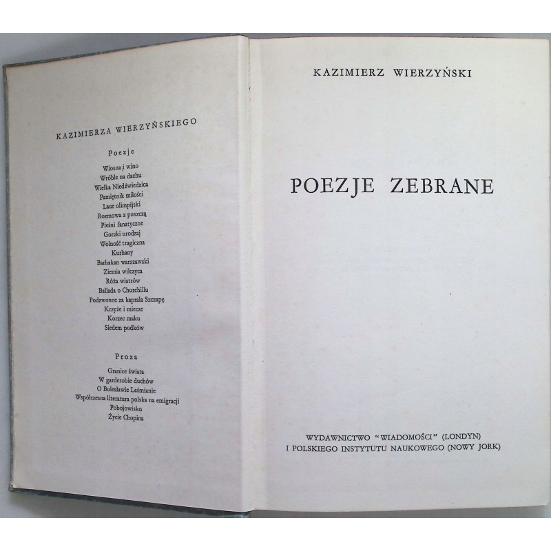 Poezje zebrane Wierzyński