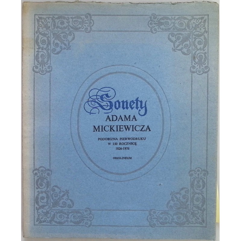 Reprint Sonety adama mickiewicza
