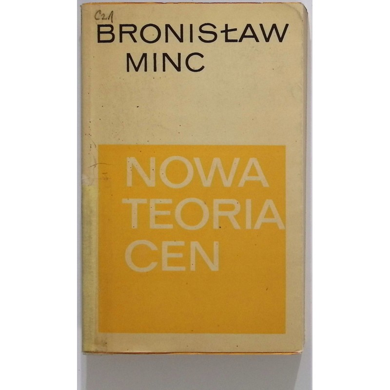Nowa teoria cen Bronisław Minc