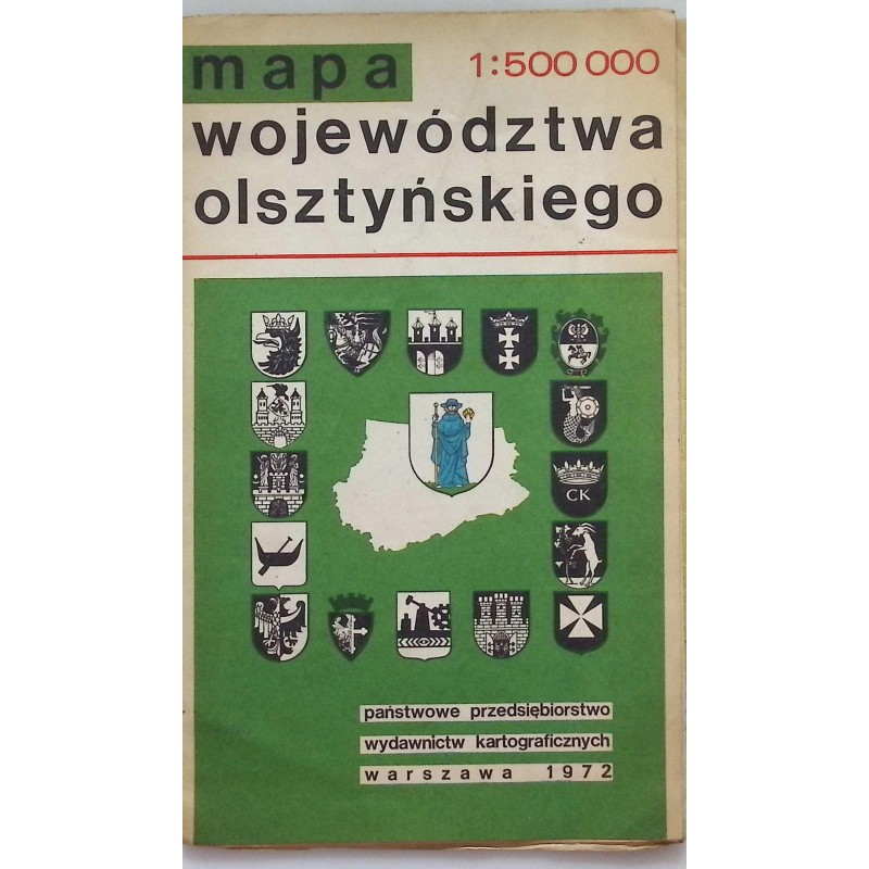 Mapa województwa olsztyńskiego