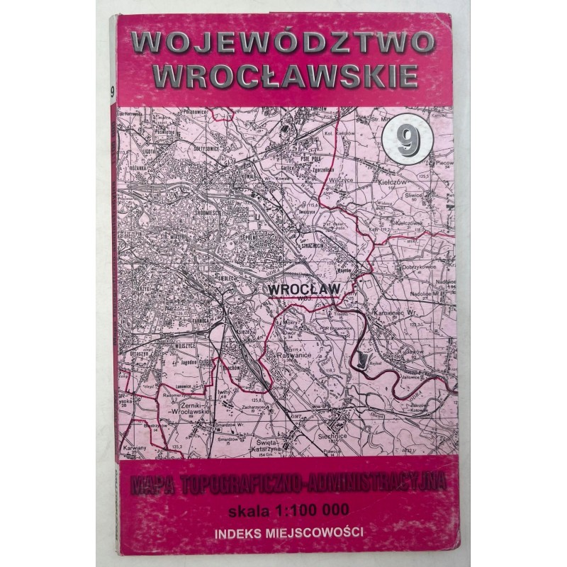 Województwo wrocławskie mapa topograficzno-administracyjna