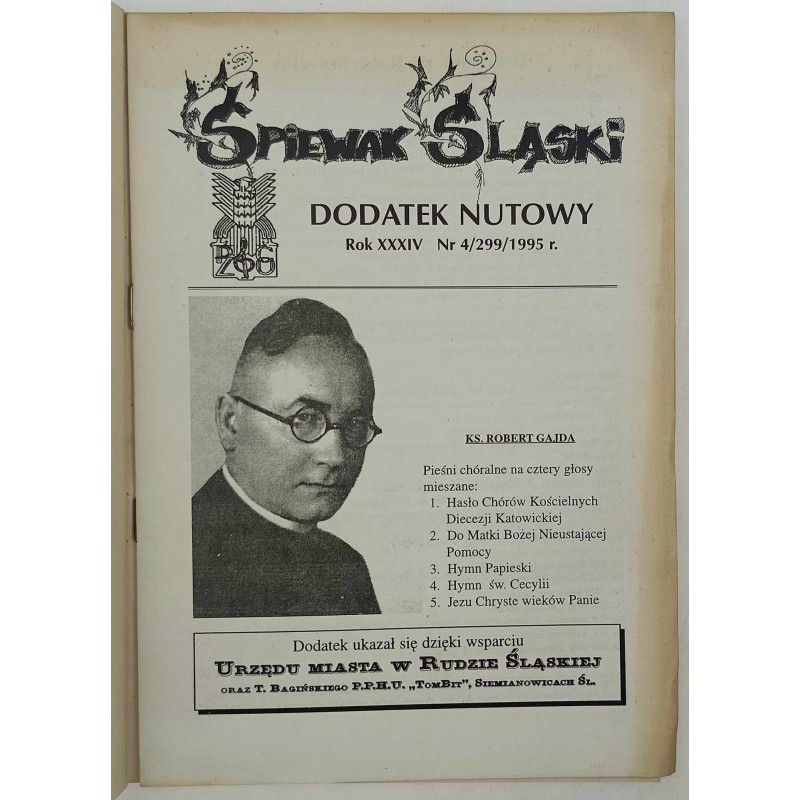 Śpiewak Śląski wydanie specjalne hajduckie rok XXXIV nr 4 + Dodatek nutowy