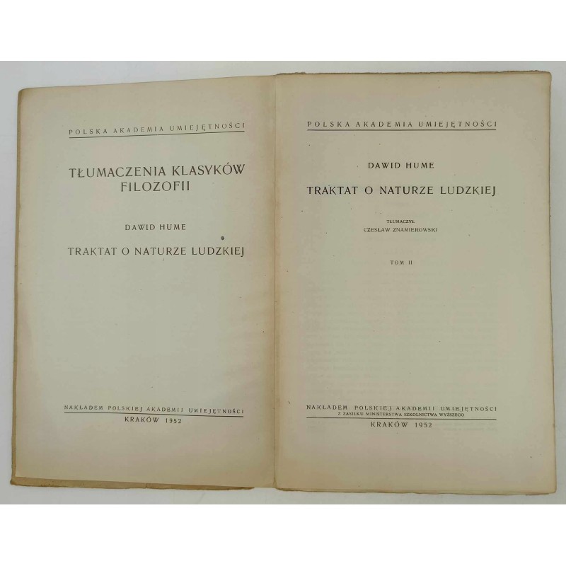 David Hume - Traktat o naturze ludzkiej Tom II
