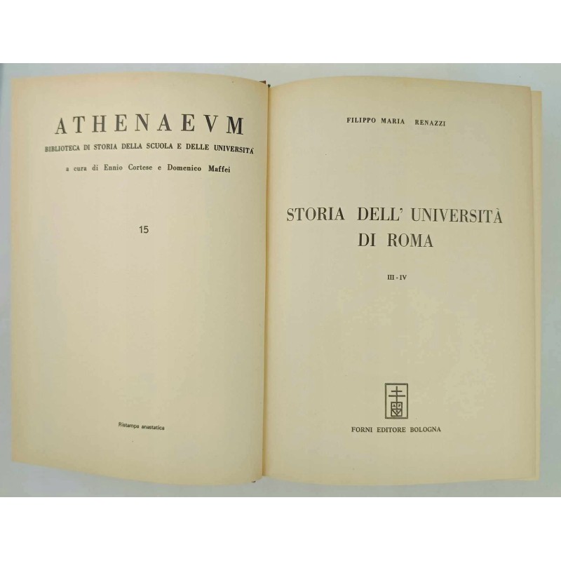 Storia dell' universita di Roma tomy 3-4