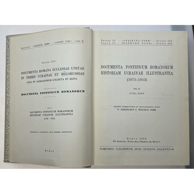 Documenta pontificum romanorum historiam ucrainae illustrantia vol. 1-2