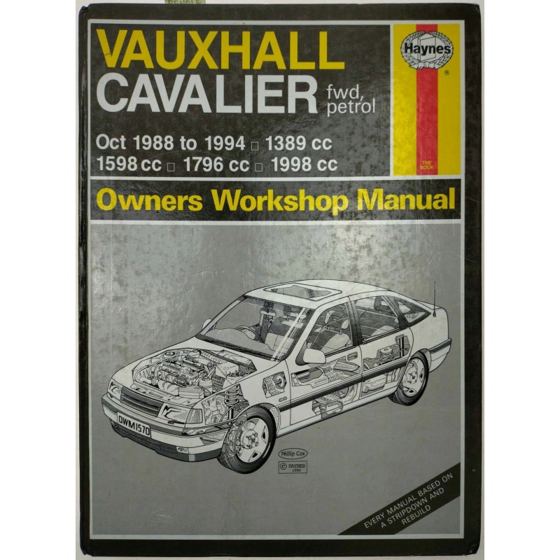 vauxhall cavalier owners workshop manual