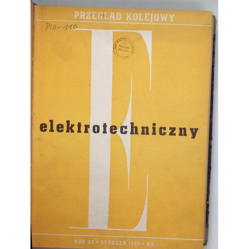 Elektrotechniczny Przegląd kolejowy 1959