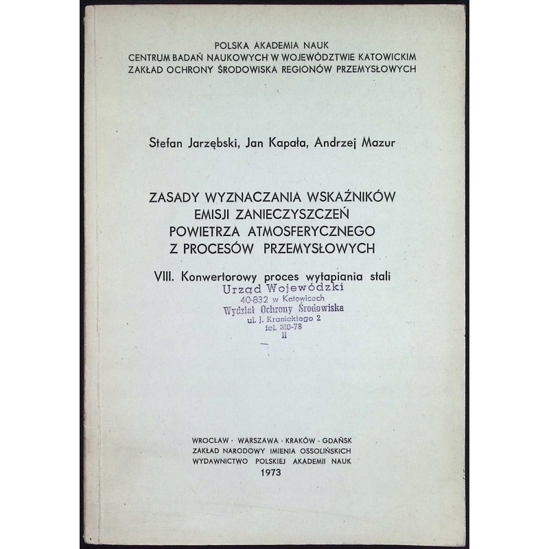 Zasady wyznaczenia wskaźników emisji zanieczyszczeń powietrza