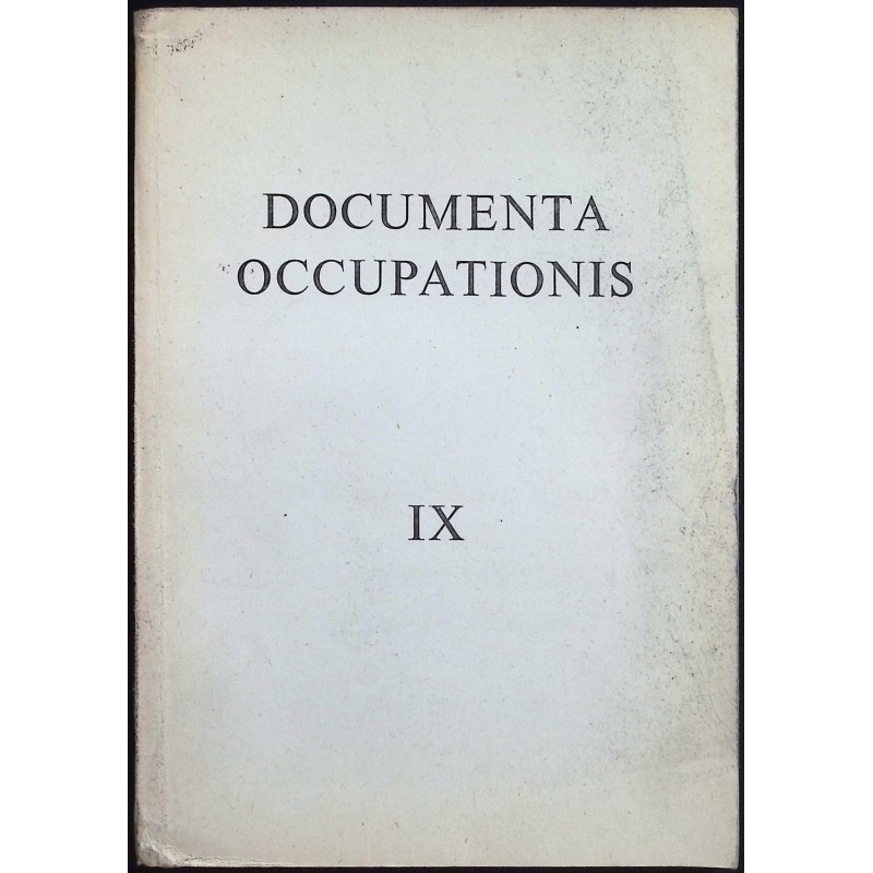 Documenta Occupationis IX