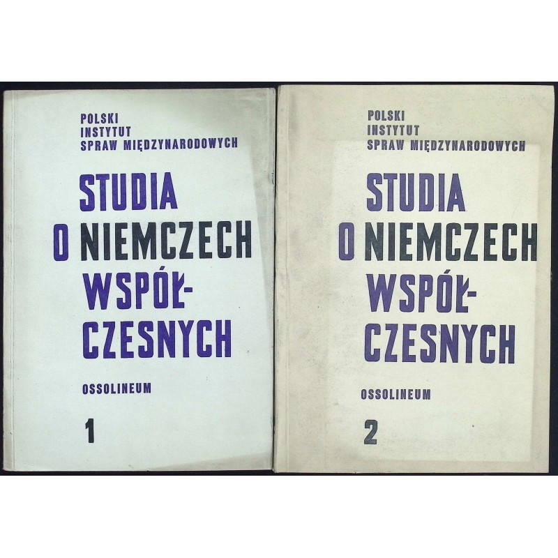 Studia o Niemczech współczesnych 1 i 2