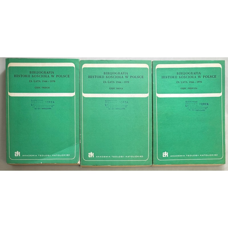 Bibliografia historii kościoła w Polsce Tom 1-3