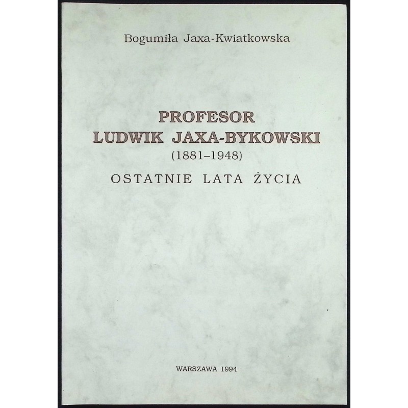 Profesor Ludwik Jaxa -Brykowski
