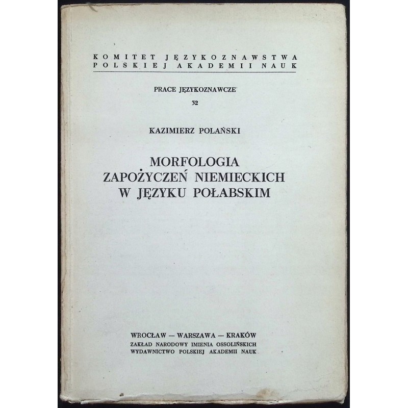 Morfologia zapożyczeń niemieckich w języku połabskim
