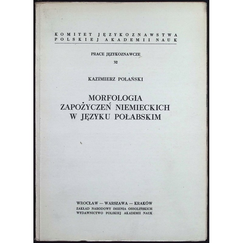 Morfologia zapożyczeń niemieckich w języku połabskim