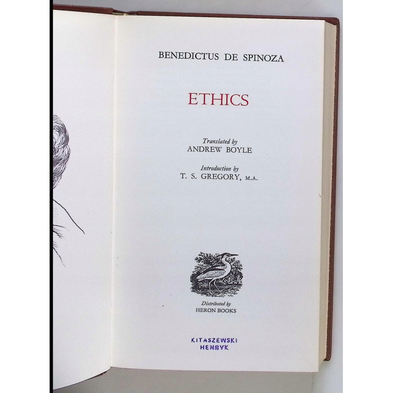 Ethics Benedictus de Spinoza