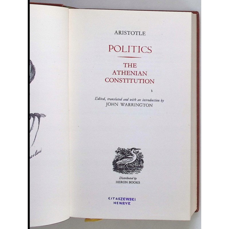 Politics The athenian constitution Aristotle