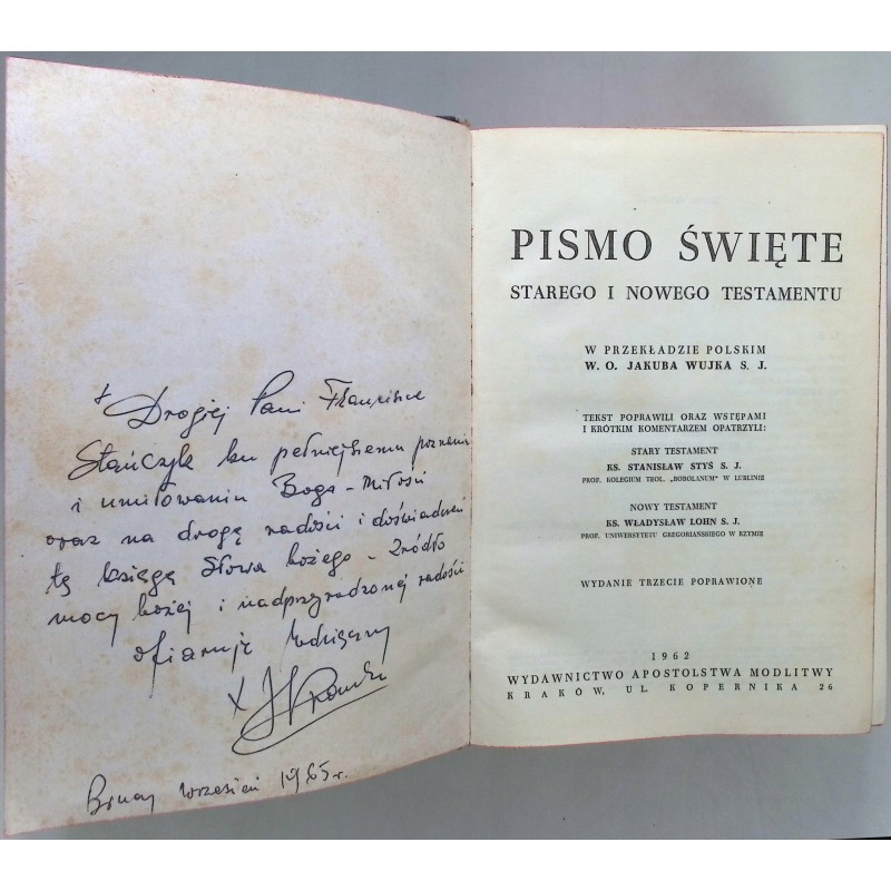 Pismo Święte Starego i Nowego Testamentu Jakub Wujek