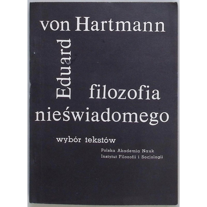 Filozofia nieświadomego Eduard von Hartmann