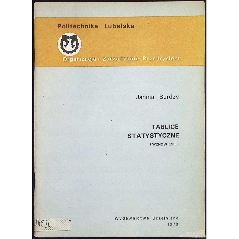 Tablice statystyczne Janina Burdzy
