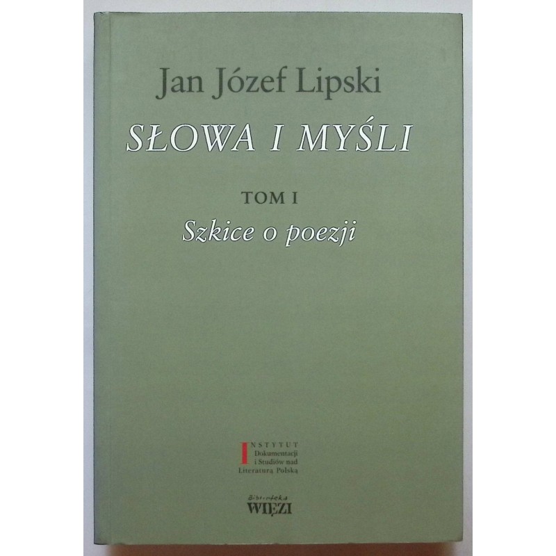 słowa i myśli szkice o poezji