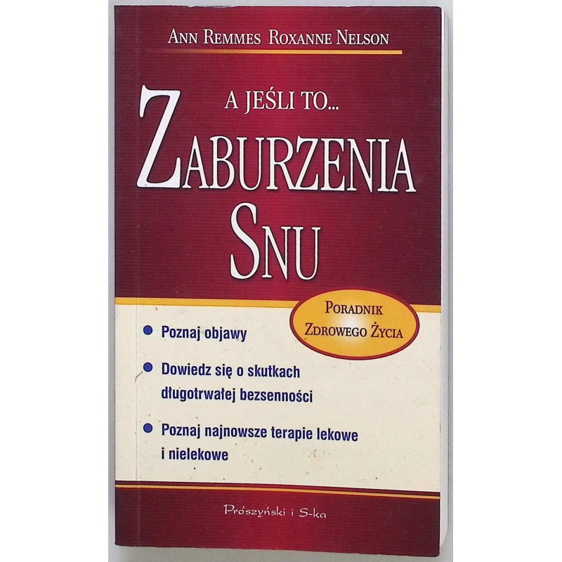 A jeśli to... zaburzenia snu Ann Remmes