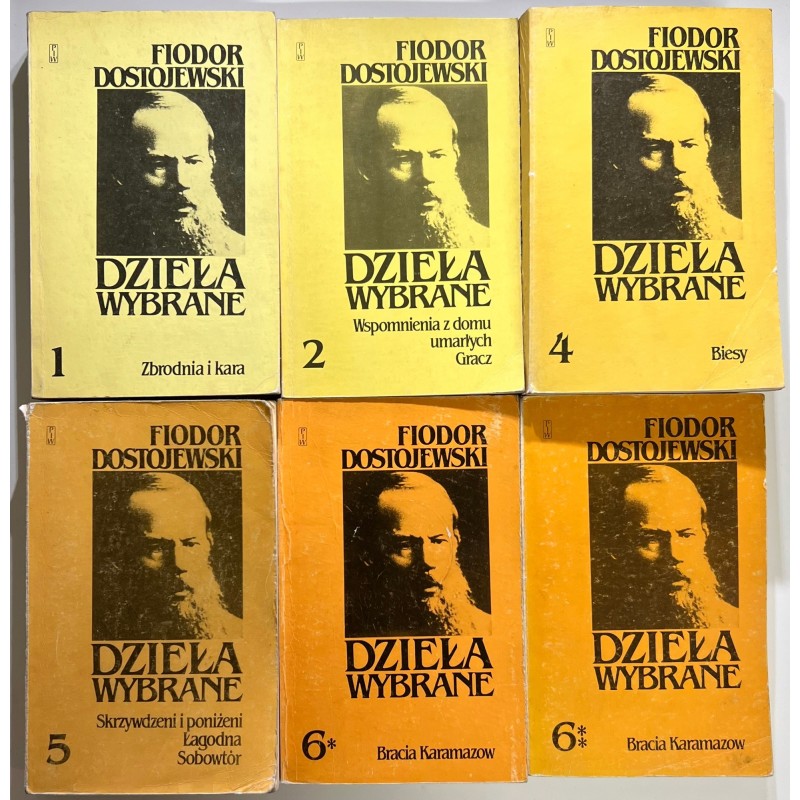 Dzieła wybrane 1-6 bez 3 Dostojewski
