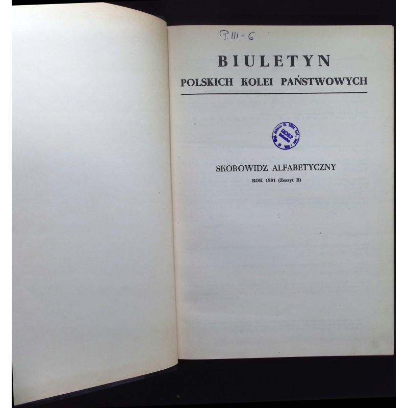 Biuletyn polskich kolei państwowych 1991